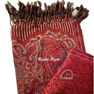 Pashmina Shawl Red 88 X 42 Inches Large Wrap New